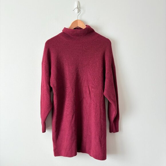 Aritzia Babaton Maclean Merino Wool Oversized Turtleneck Sweater Dress Medium - Picture 4 of 8